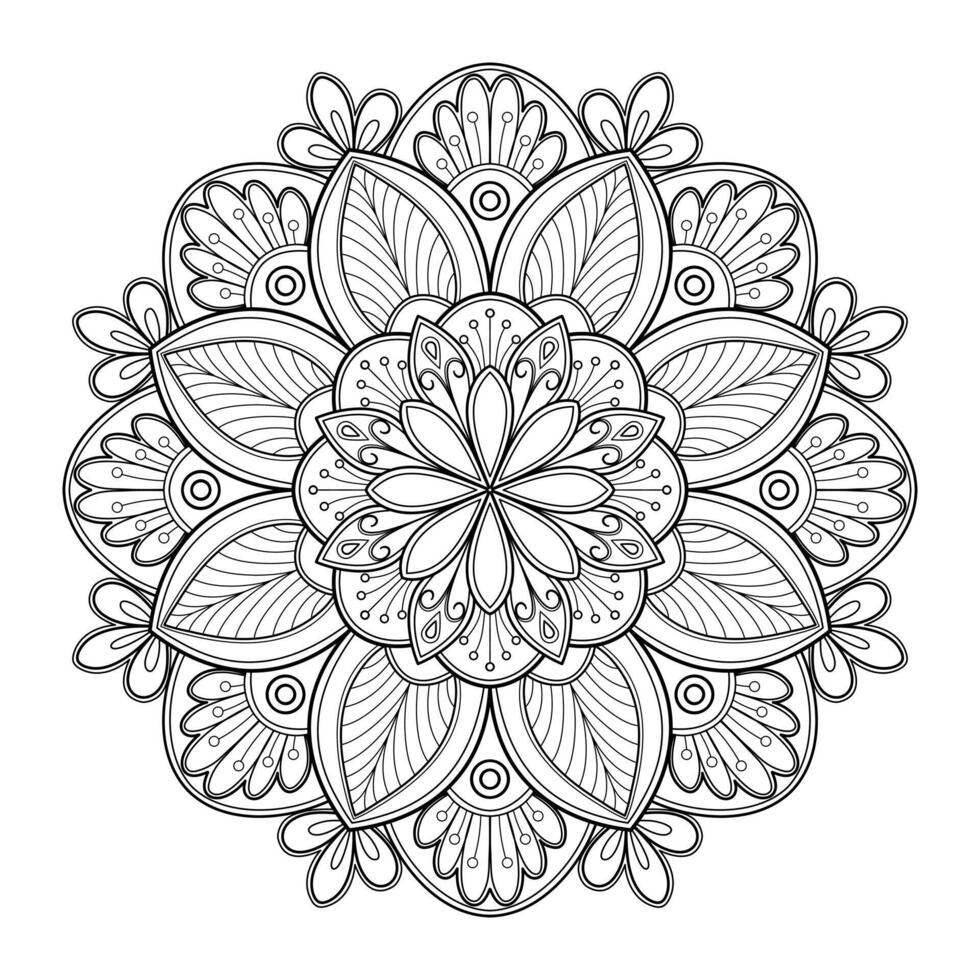 motif de mandala abstrait vectoriel