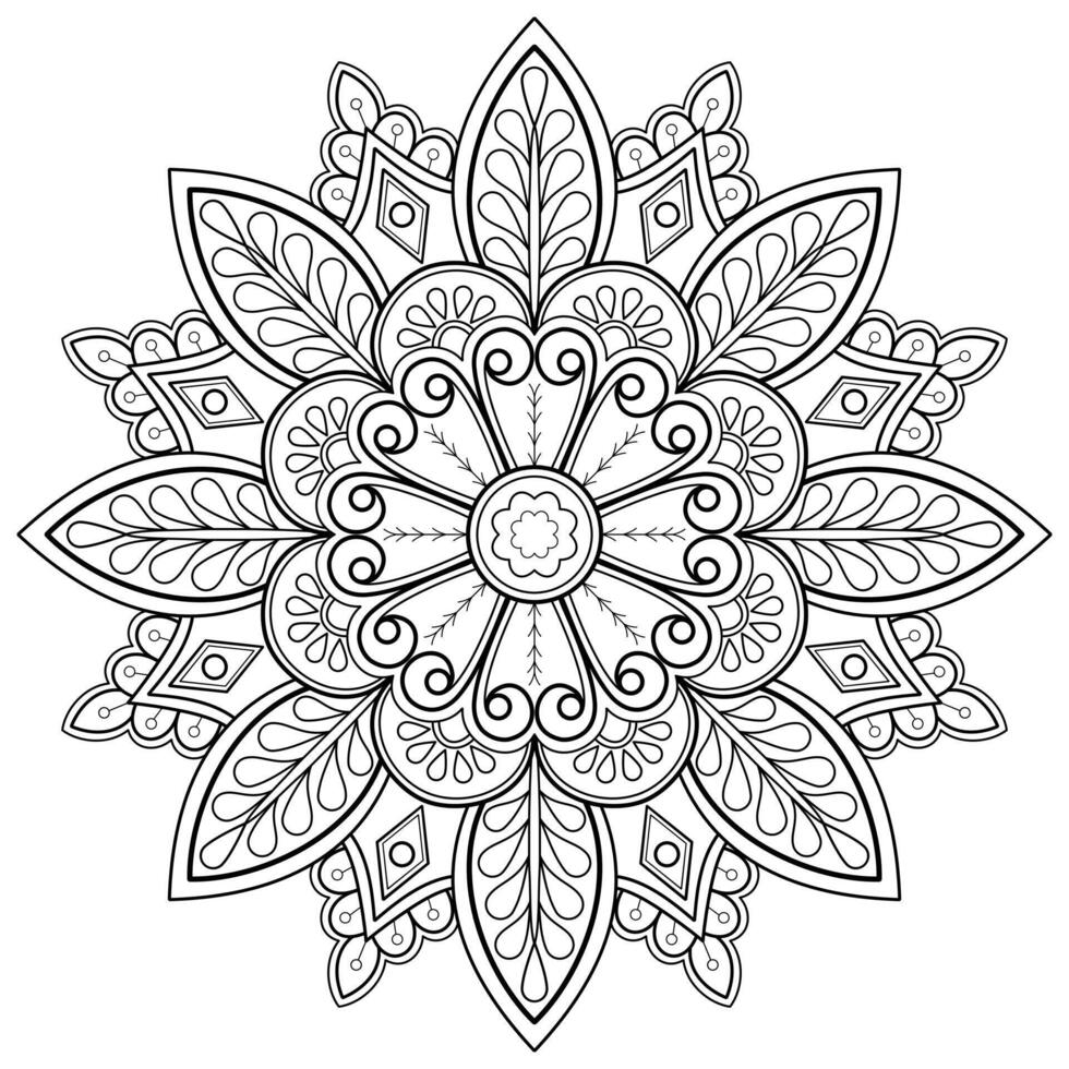 motif de mandala abstrait de vecteur. l'art sur le mur. livre de coloriage motif de dentelle le tatouage. conception pour une conception de chemise de peinture de papier peint et d'autocollant de tuile, ornement décoratif de cercle dans le style oriental ethnique vecteur