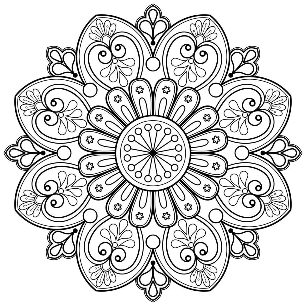 motif de mandala abstrait vectoriel