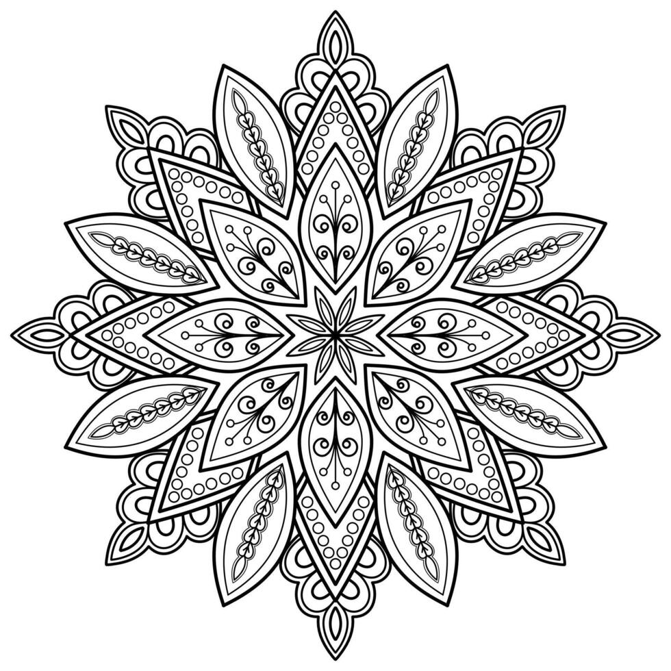 motif de mandala abstrait de vecteur. l'art sur le mur. livre de coloriage motif de dentelle le tatouage. conception pour une conception de chemise de peinture de papier peint et d'autocollant de tuile, ornement décoratif de cercle dans le style oriental ethnique vecteur