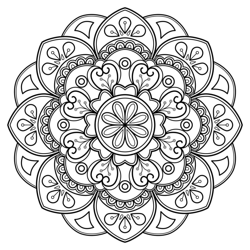 motif de mandala abstrait vectoriel