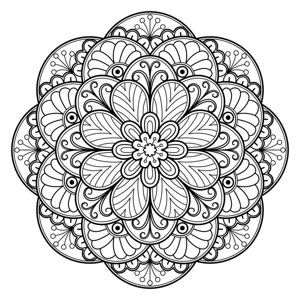 motif de mandala abstrait vectoriel