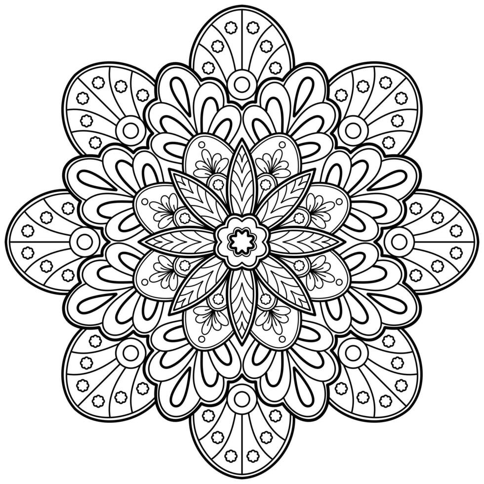 motif de mandala abstrait vectoriel