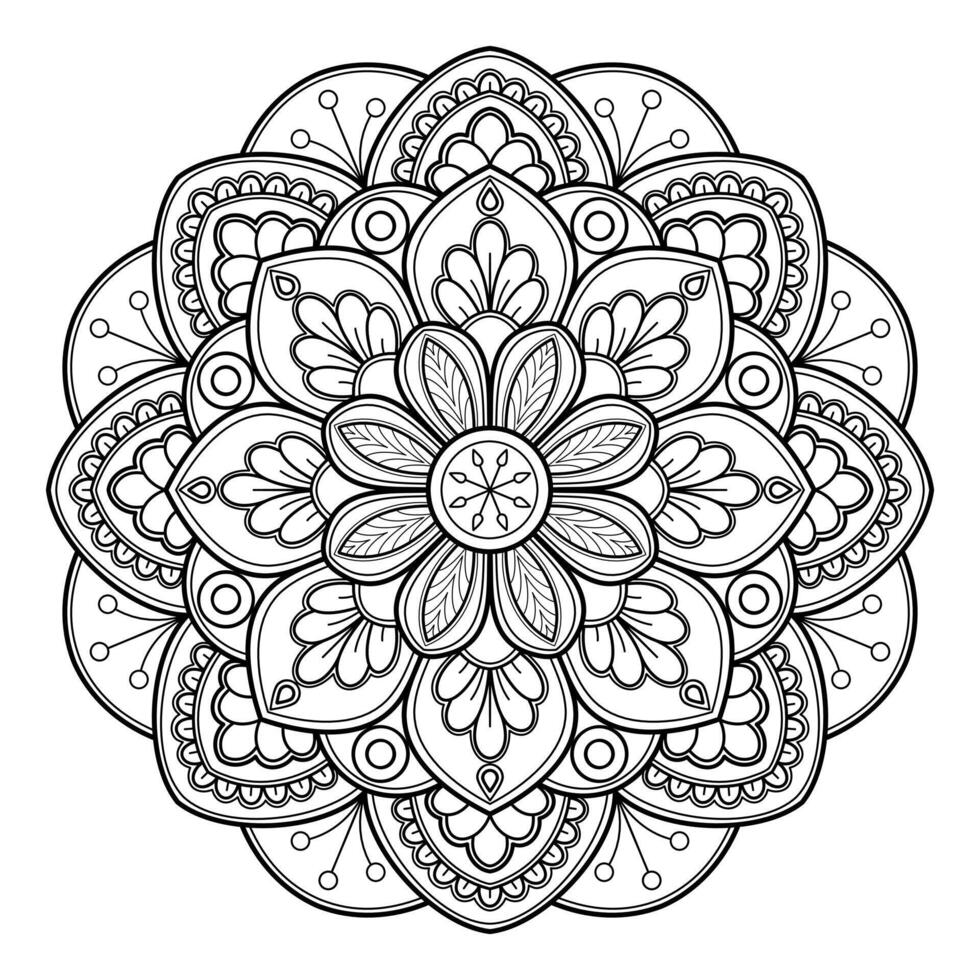 motif de mandala abstrait vectoriel