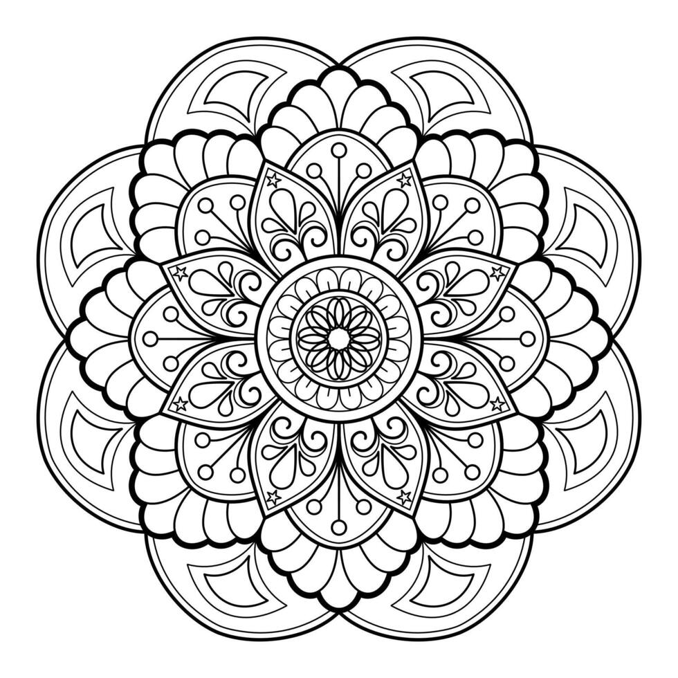 motif de mandala abstrait vectoriel