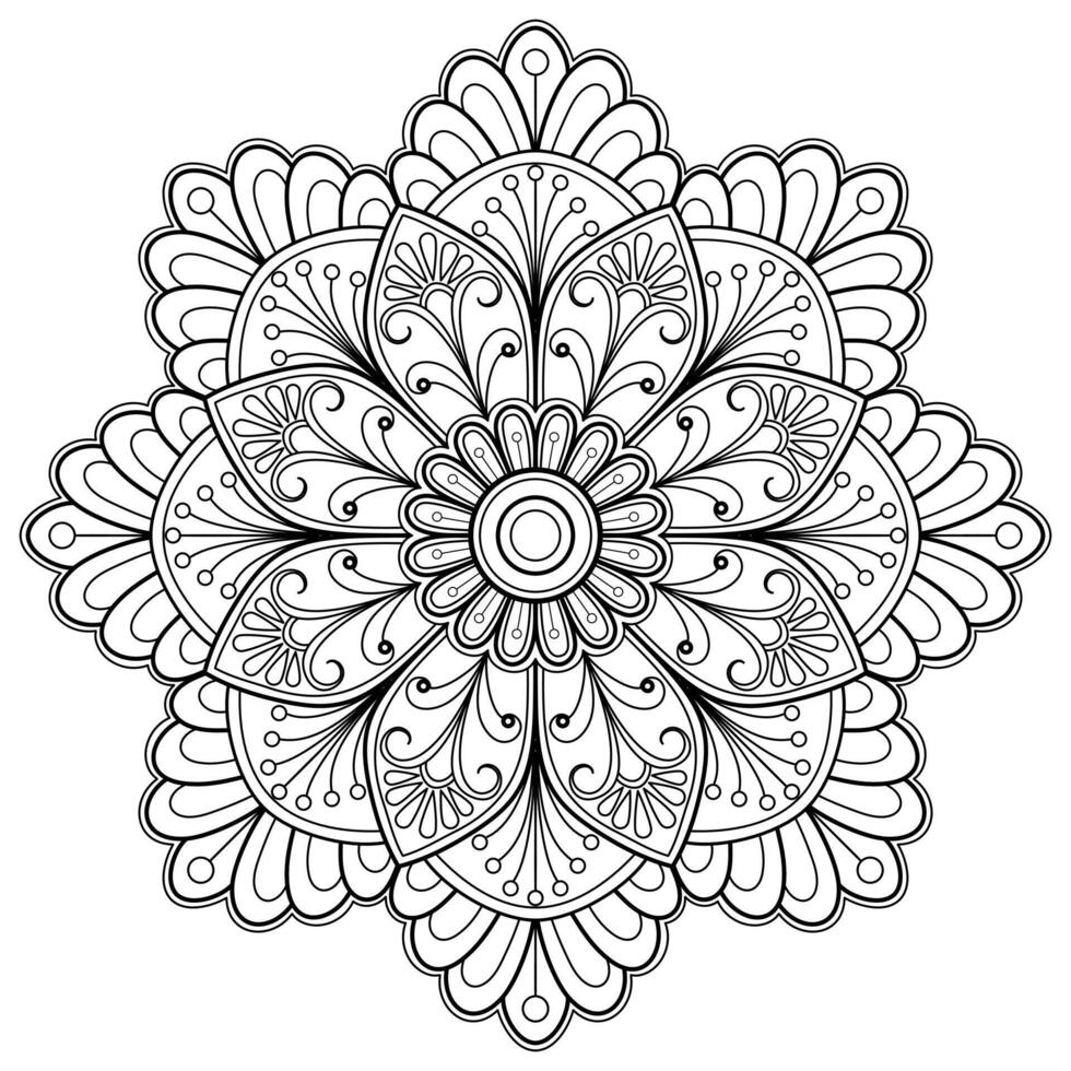 motif de mandala abstrait vectoriel