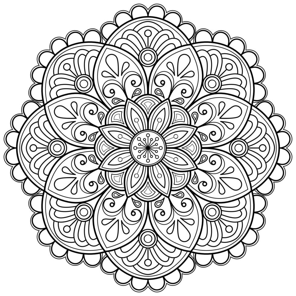 motif de mandala abstrait vectoriel