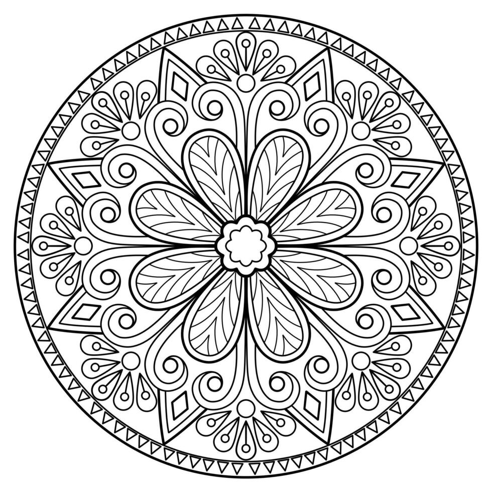 motif de mandala abstrait de vecteur. l'art sur le mur. livre de coloriage motif de dentelle le tatouage. conception pour une conception de chemise de peinture de papier peint et d'autocollant de tuile, ornement décoratif de cercle dans le style oriental ethnique vecteur