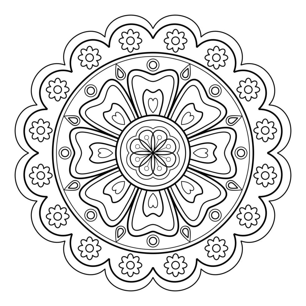 motif de mandala abstrait de vecteur. l'art sur le mur. livre de coloriage motif de dentelle le tatouage. conception pour une conception de chemise de peinture de papier peint et d'autocollant de tuile, ornement décoratif de cercle dans le style oriental ethnique vecteur