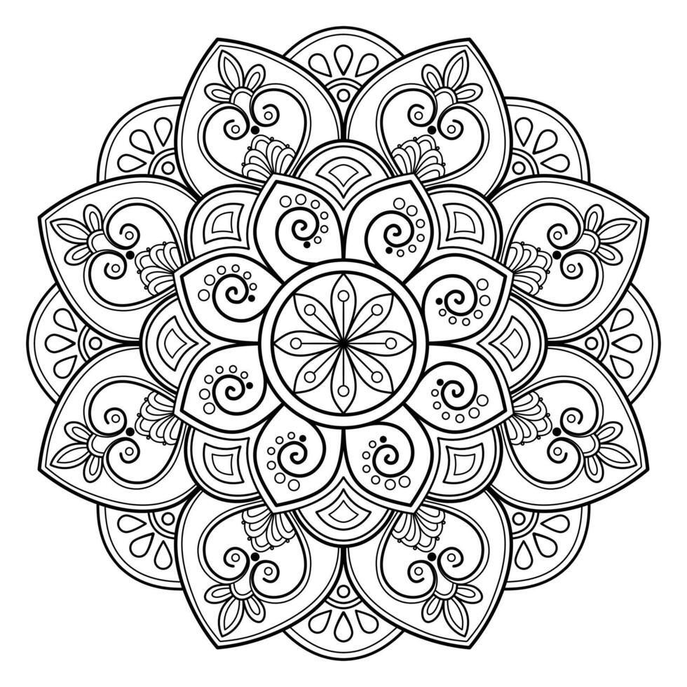 motif de mandala abstrait vectoriel