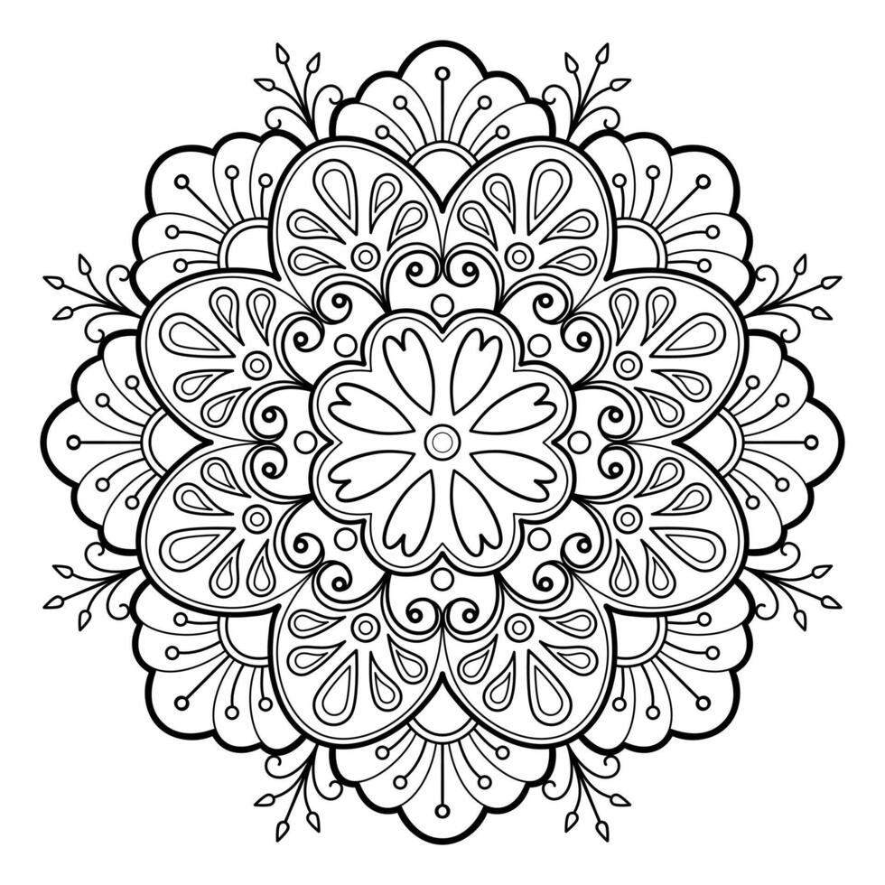 motif de mandala abstrait de vecteur. l'art sur le mur. livre de coloriage motif de dentelle le tatouage. conception pour une conception de chemise de peinture de papier peint et d'autocollant de tuile, ornement décoratif de cercle dans le style oriental ethnique vecteur