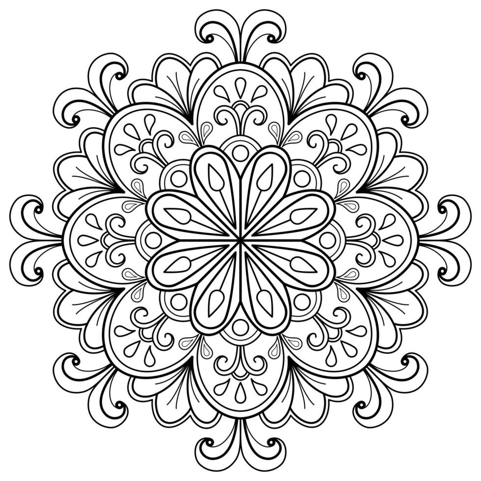 motif de mandala abstrait de vecteur. l'art sur le mur. livre de coloriage motif de dentelle le tatouage. conception pour une conception de chemise de peinture de papier peint et d'autocollant de tuile, ornement décoratif de cercle dans le style oriental ethnique vecteur