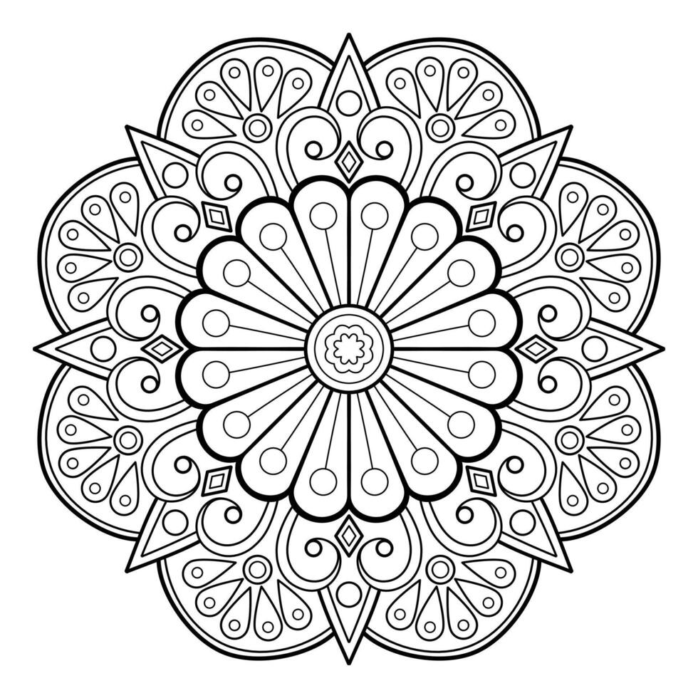 motif de mandala abstrait de vecteur. l'art sur le mur. livre de coloriage motif de dentelle le tatouage. conception pour une conception de chemise de peinture de papier peint et d'autocollant de tuile, ornement décoratif de cercle dans le style oriental ethnique vecteur