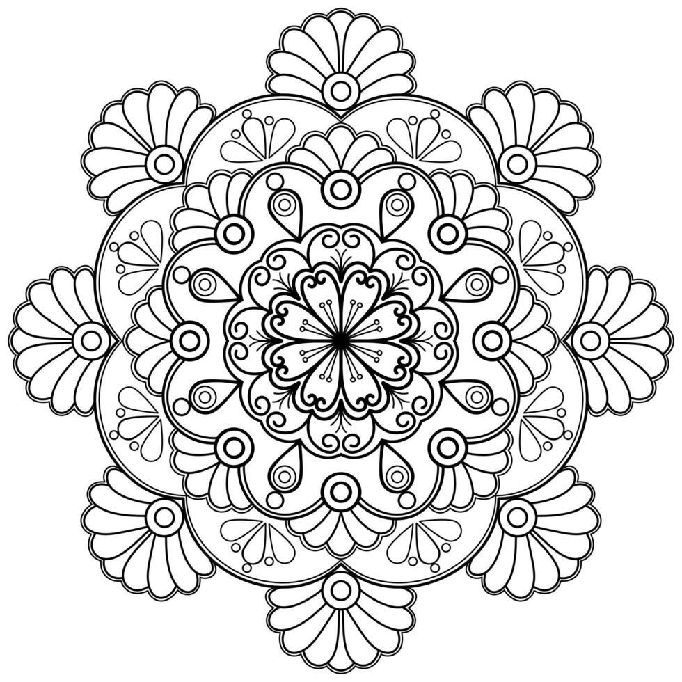 motif de mandala abstrait de vecteur. l'art sur le mur. livre de coloriage motif de dentelle le tatouage. conception pour une conception de chemise de peinture de papier peint et d'autocollant de tuile, ornement décoratif de cercle dans le style oriental ethnique vecteur