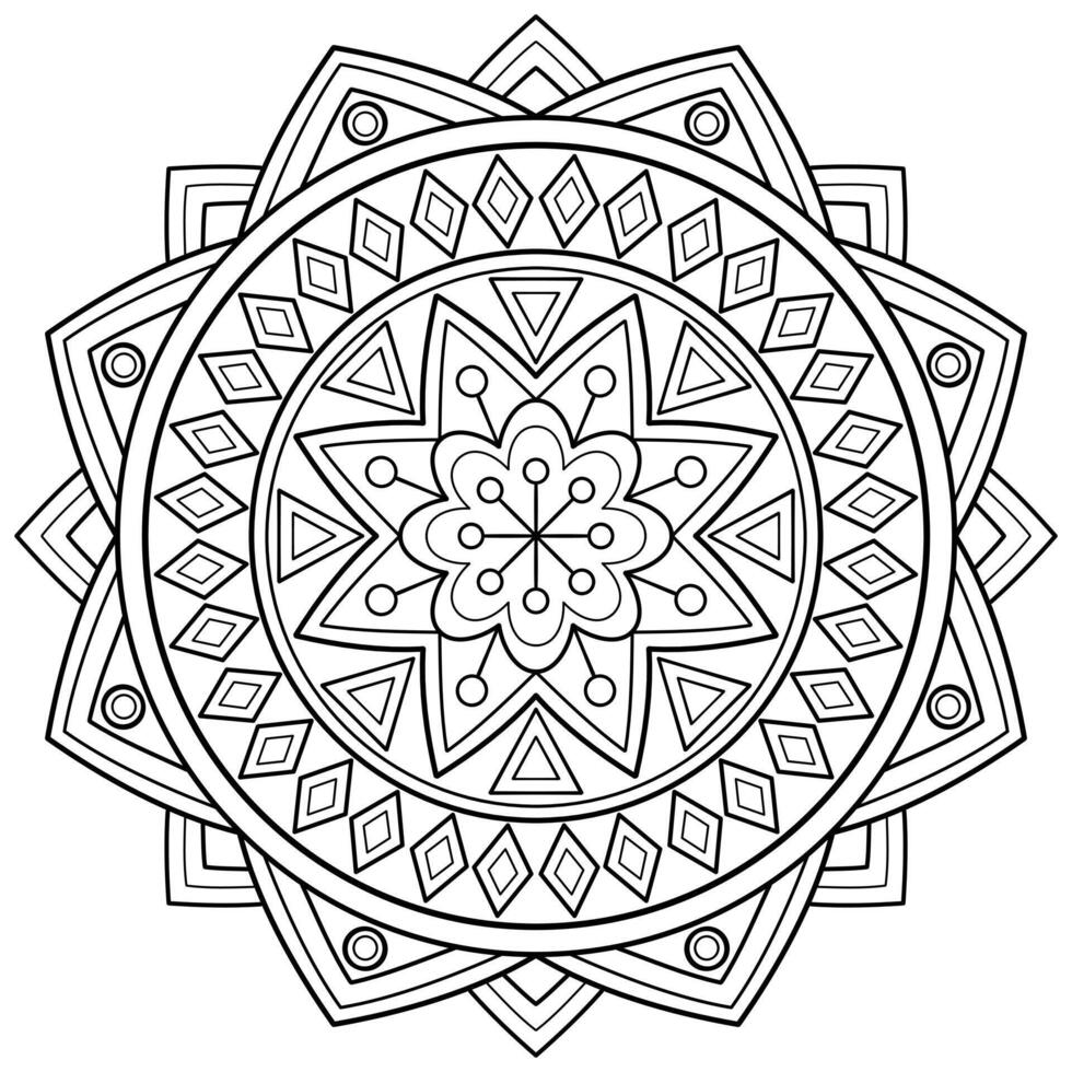 motif de mandala abstrait de vecteur. l'art sur le mur. livre de coloriage motif de dentelle le tatouage. conception pour une conception de chemise de peinture de papier peint et d'autocollant de tuile, ornement décoratif de cercle dans le style oriental ethnique vecteur