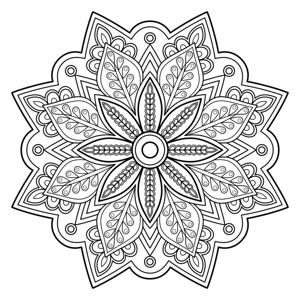 motif de mandala abstrait de vecteur. l'art sur le mur. livre de coloriage motif de dentelle le tatouage. conception pour une conception de chemise de peinture de papier peint et d'autocollant de tuile, ornement décoratif de cercle dans le style oriental ethnique vecteur