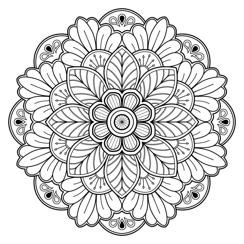 motif de mandala abstrait vectoriel