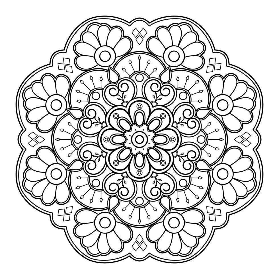 motif de mandala abstrait vectoriel