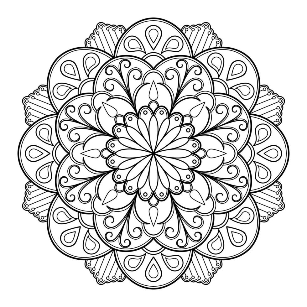 motif de mandala abstrait vectoriel