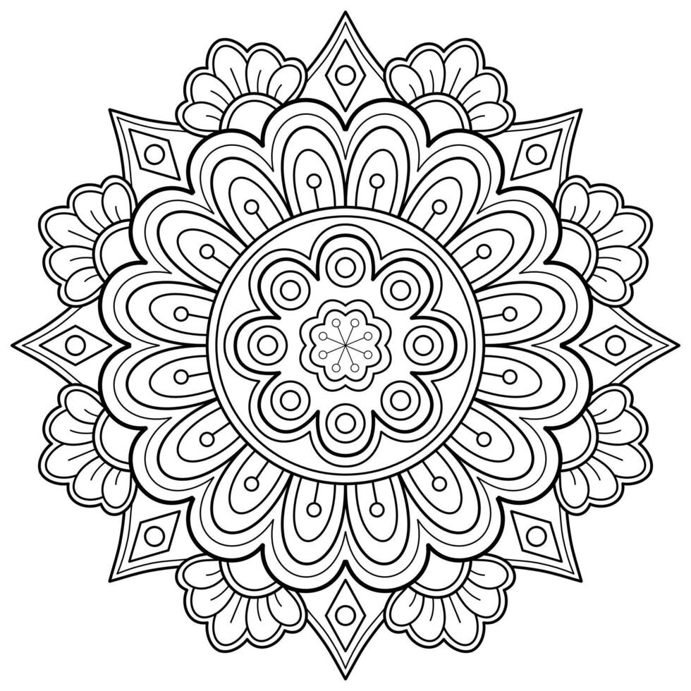 motif de mandala abstrait de vecteur. l'art sur le mur. livre de coloriage motif de dentelle le tatouage. conception pour une conception de chemise de peinture de papier peint et d'autocollant de tuile, ornement décoratif de cercle dans le style oriental ethnique vecteur