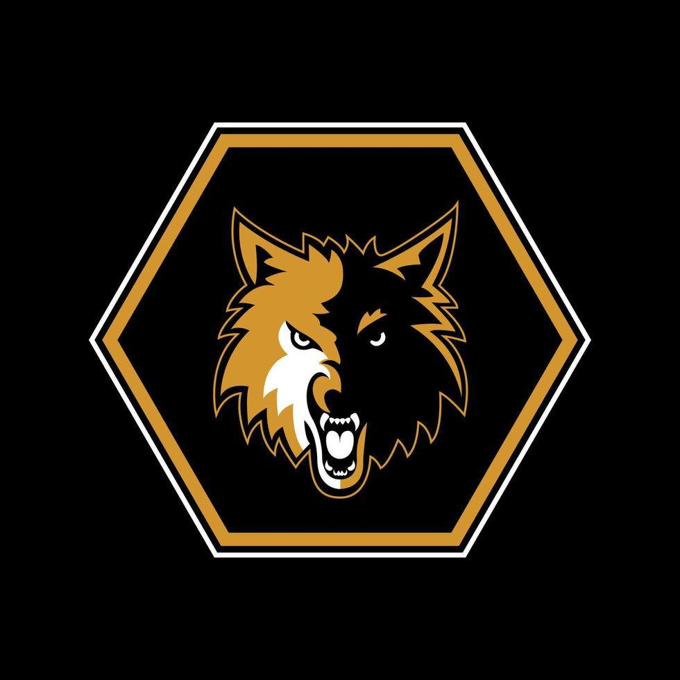 illustration de logo animal loup vecteur