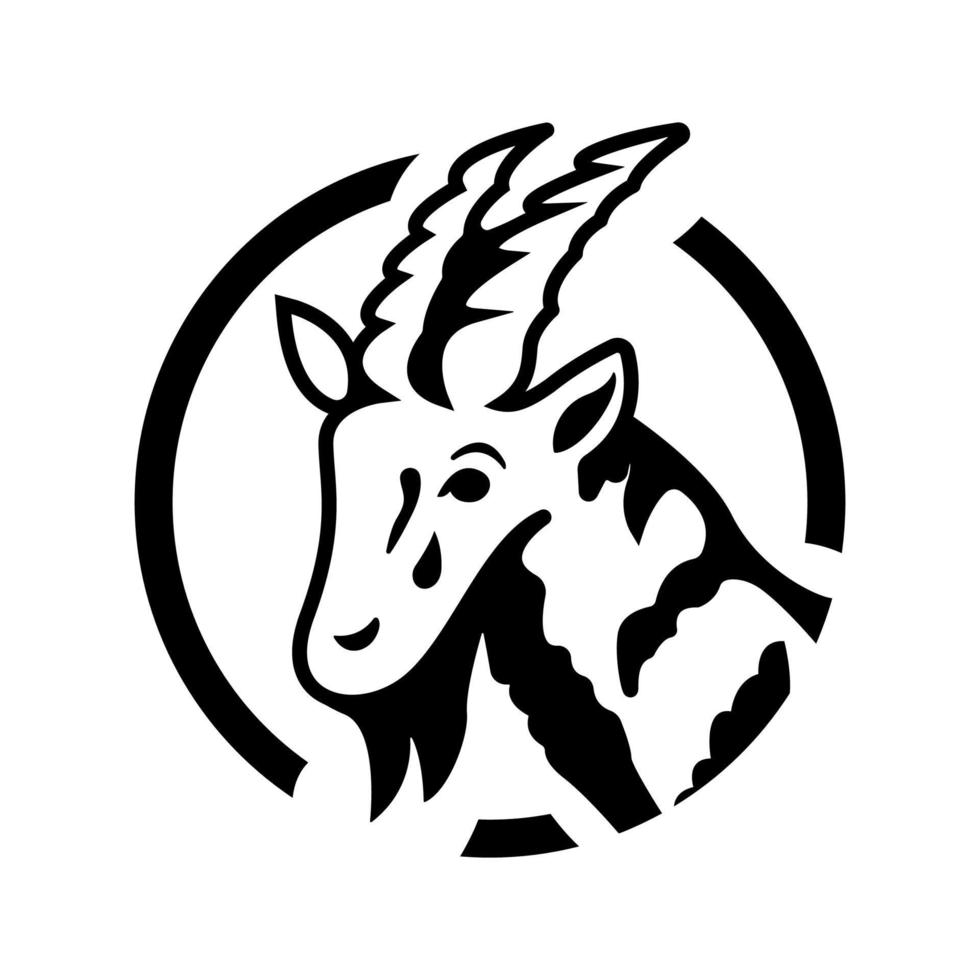illustration de silhouette animale de chèvre vecteur