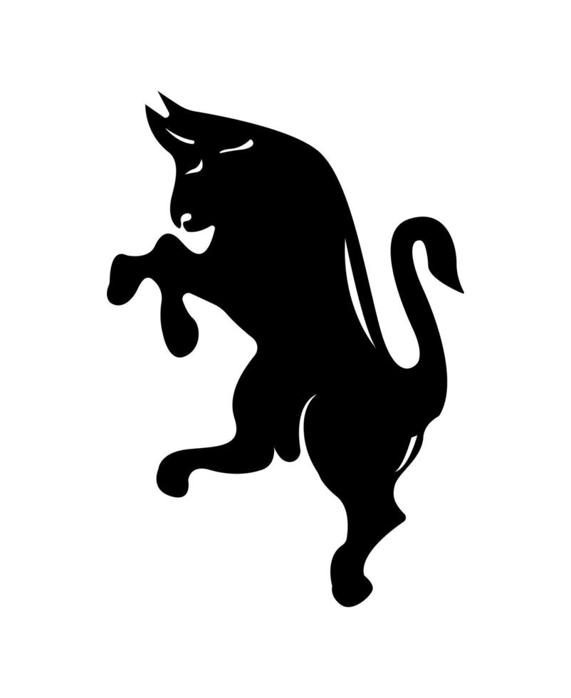 illustration de silhouette animale de taureau. vecteur
