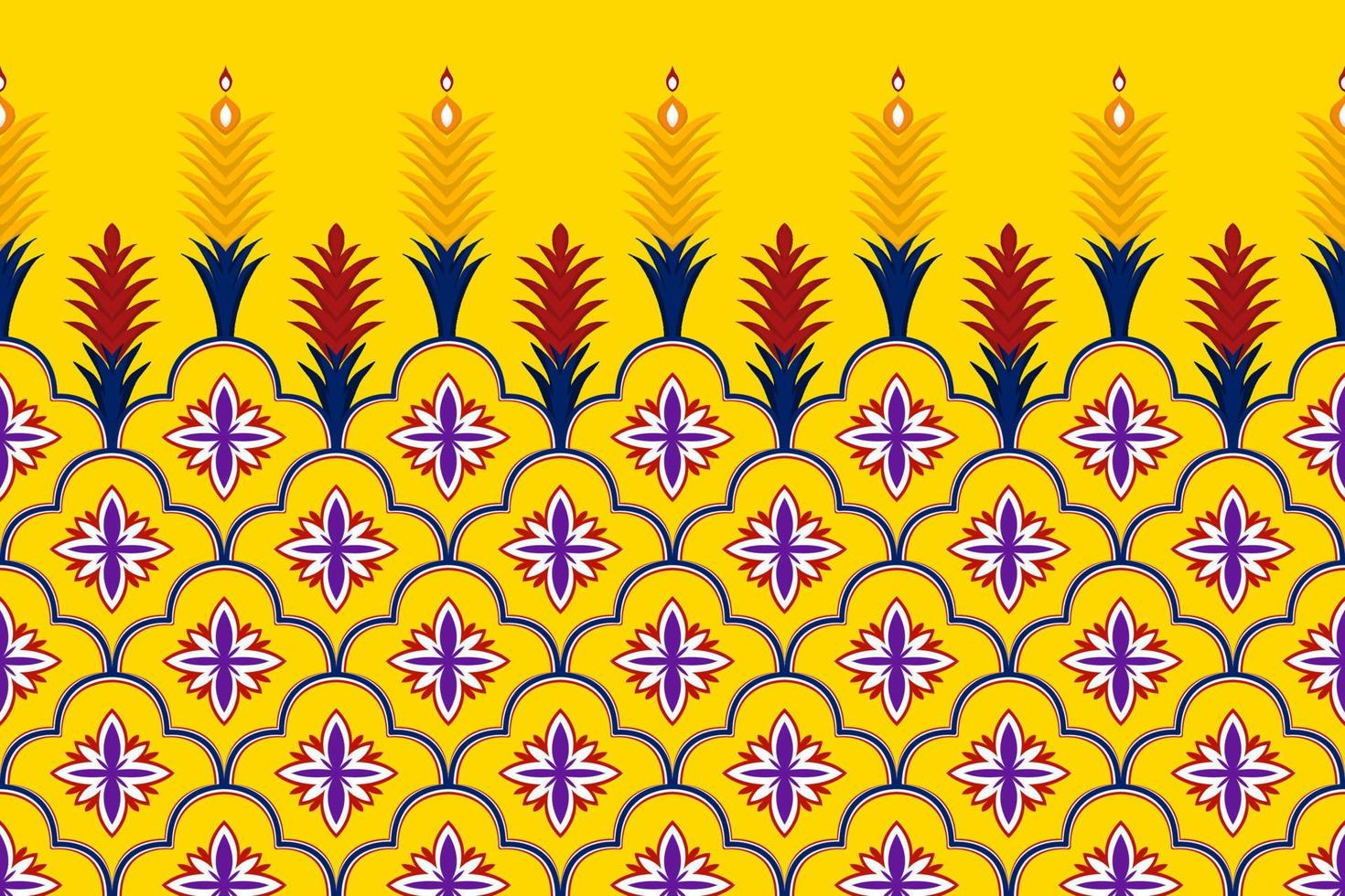 conception de modèle sans couture marocaine ethnique géométrique abstraite. tapis en tissu aztèque ornement mandala chevron décoration textile papier peint. fond d'illustrations vectorielles de broderie traditionnelle tribale vecteur