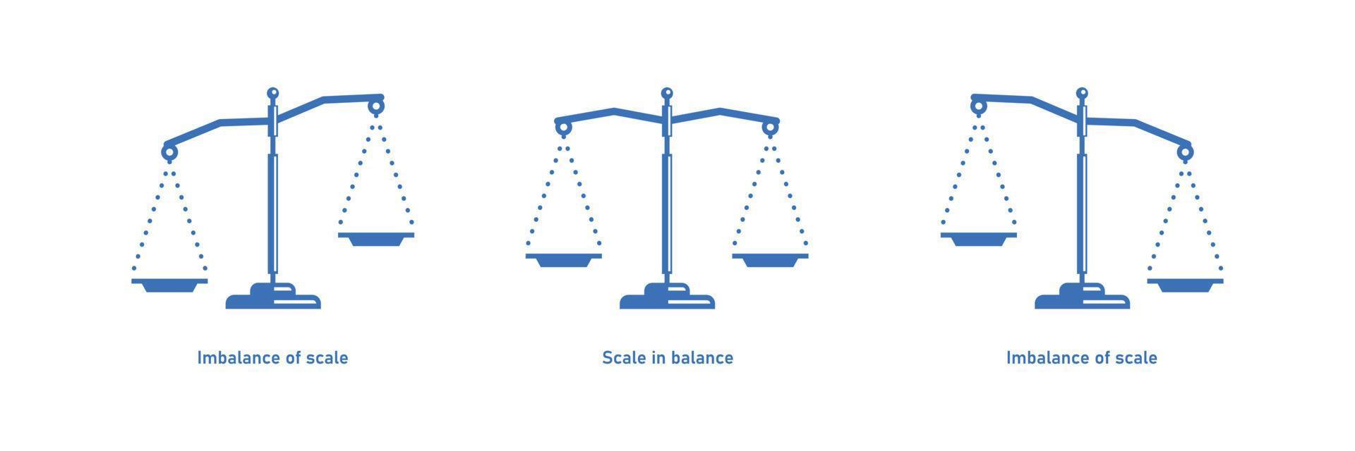 balance de la justice. symbole d'équilibre de la loi. Balance. vecteur