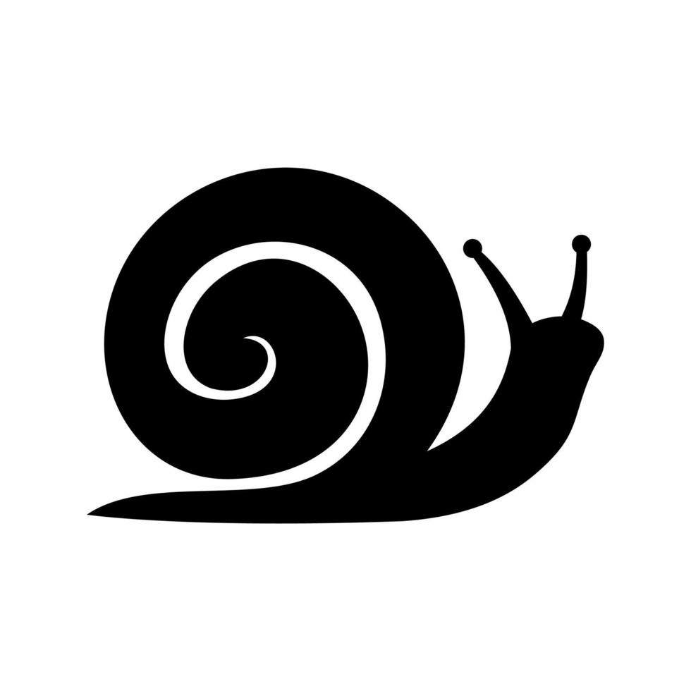 vecteur de logo escargot abstrait noir