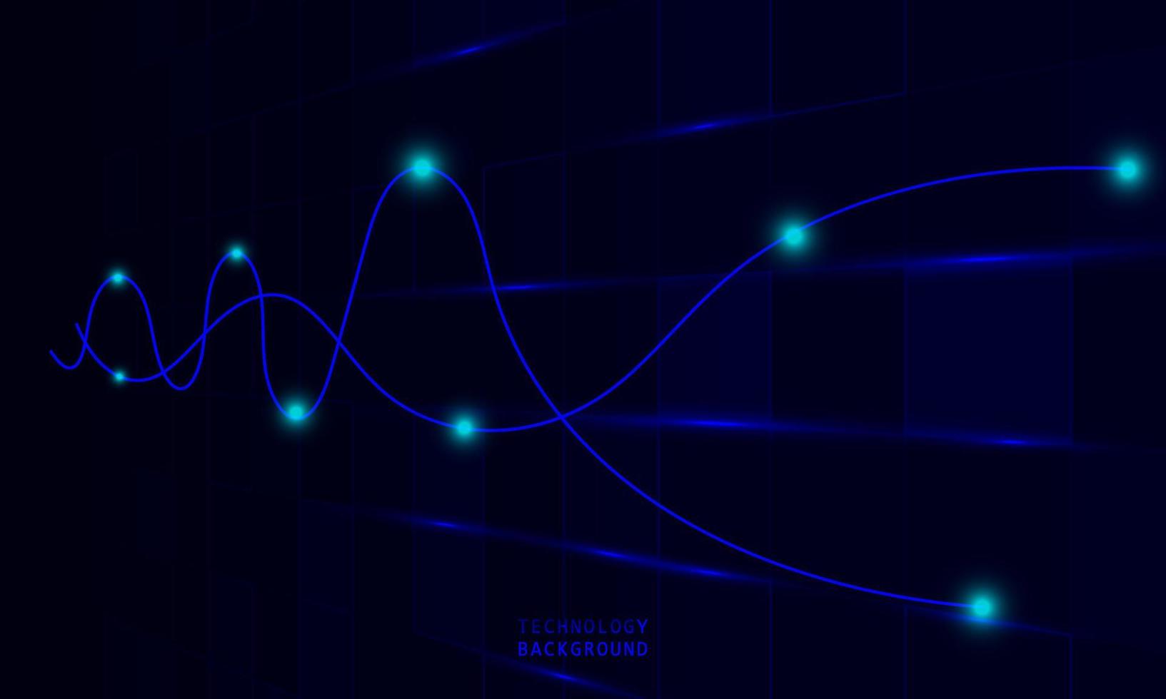 arrière-plan de connexion de particules de concept de technologie abstraite avec des lumières bleues. vecteur