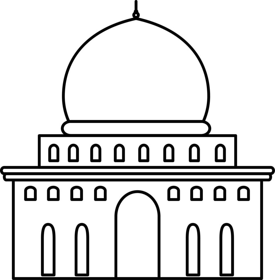 vecteur de contour de mosquée