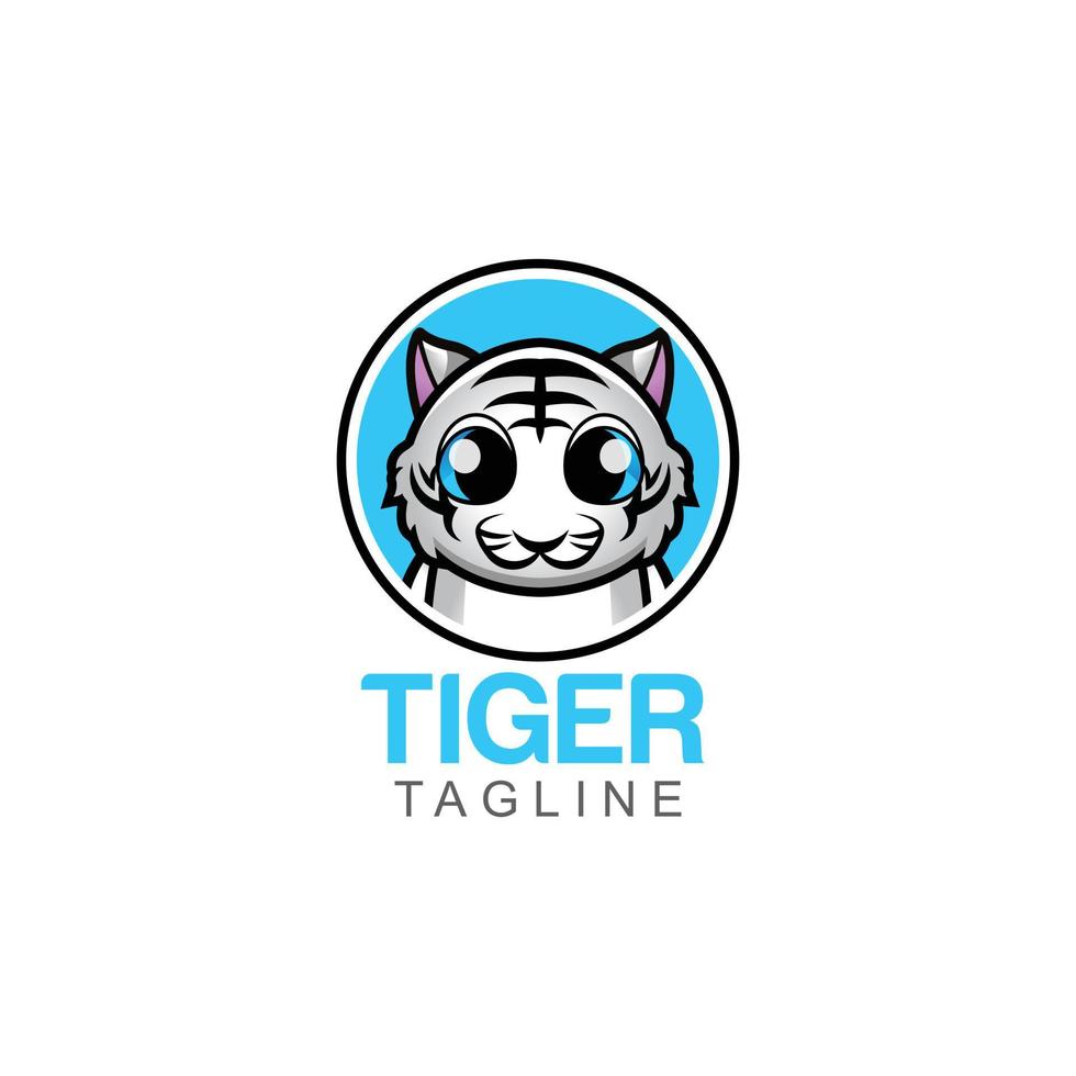 illustration vectorielle du logo de la société tigre blanc vecteur