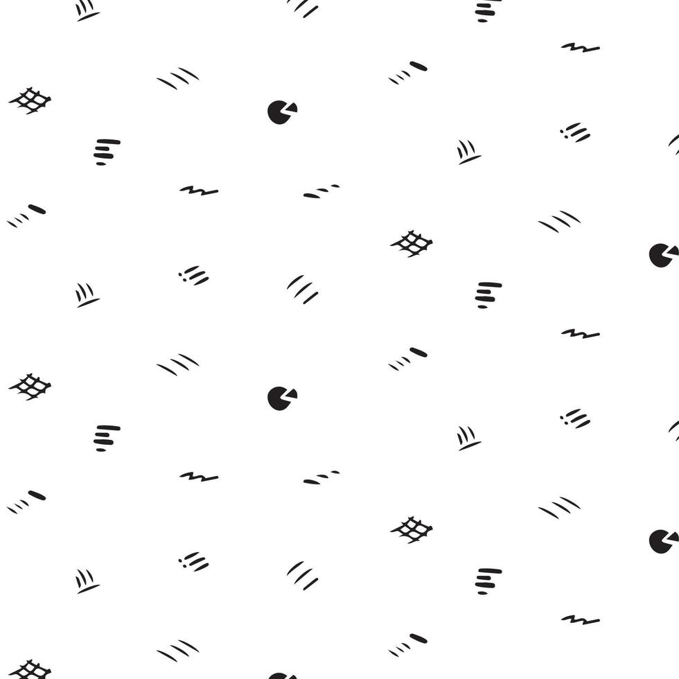 motif de doodle dans un style de dessin animé minimal. fond d'écran abstrait. illustration vectorielle dessinée à la main. vecteur