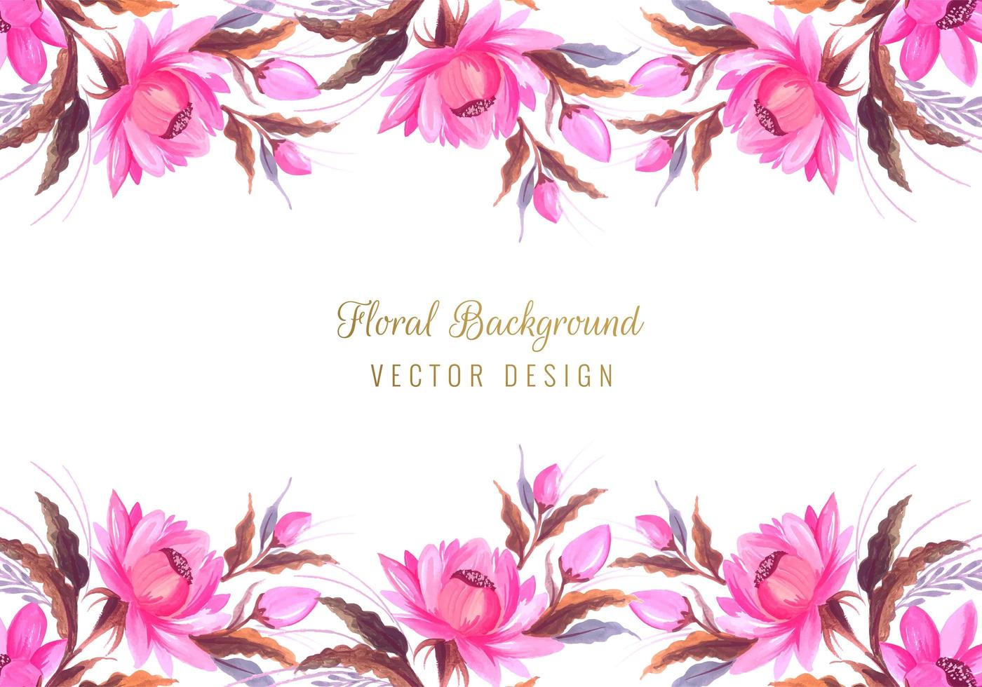 bordure florale bouquet vecteur
