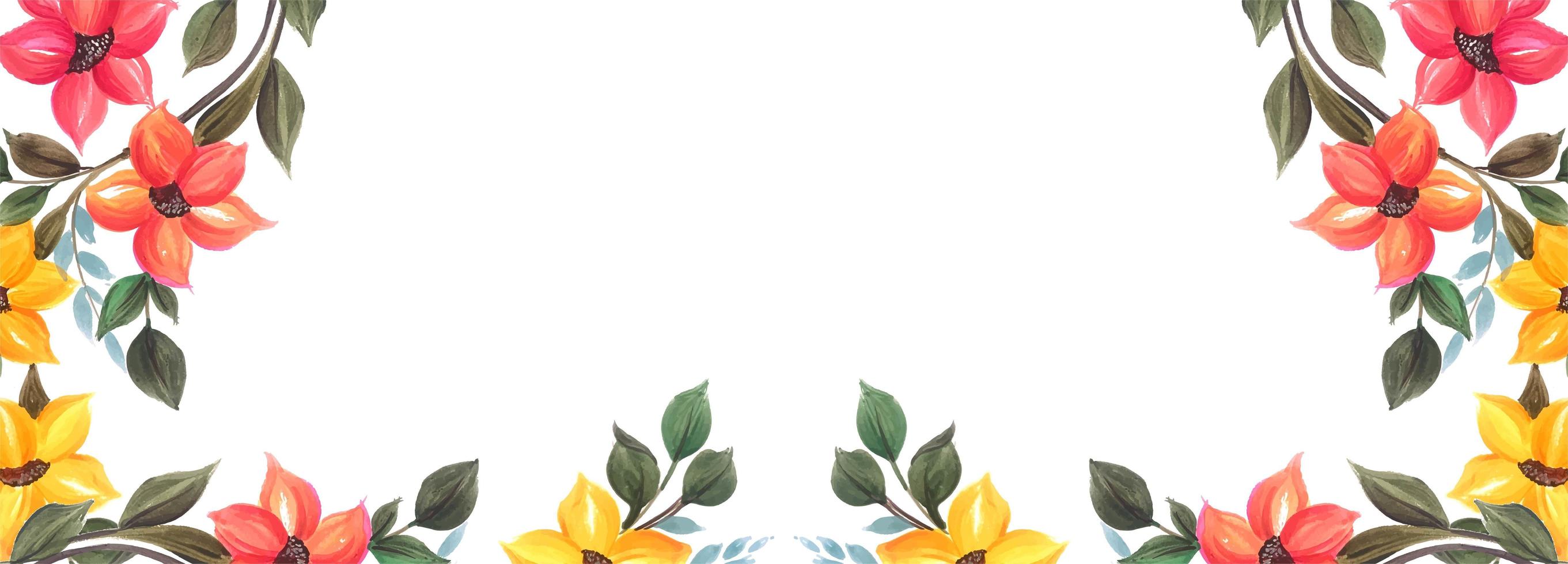 Design de fond de bannière floral coloré vecteur
