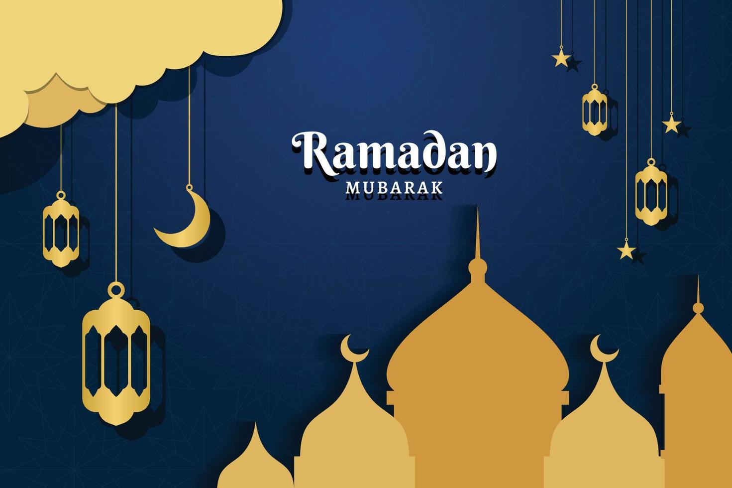 publication sur les médias sociaux du ramadan vecteur