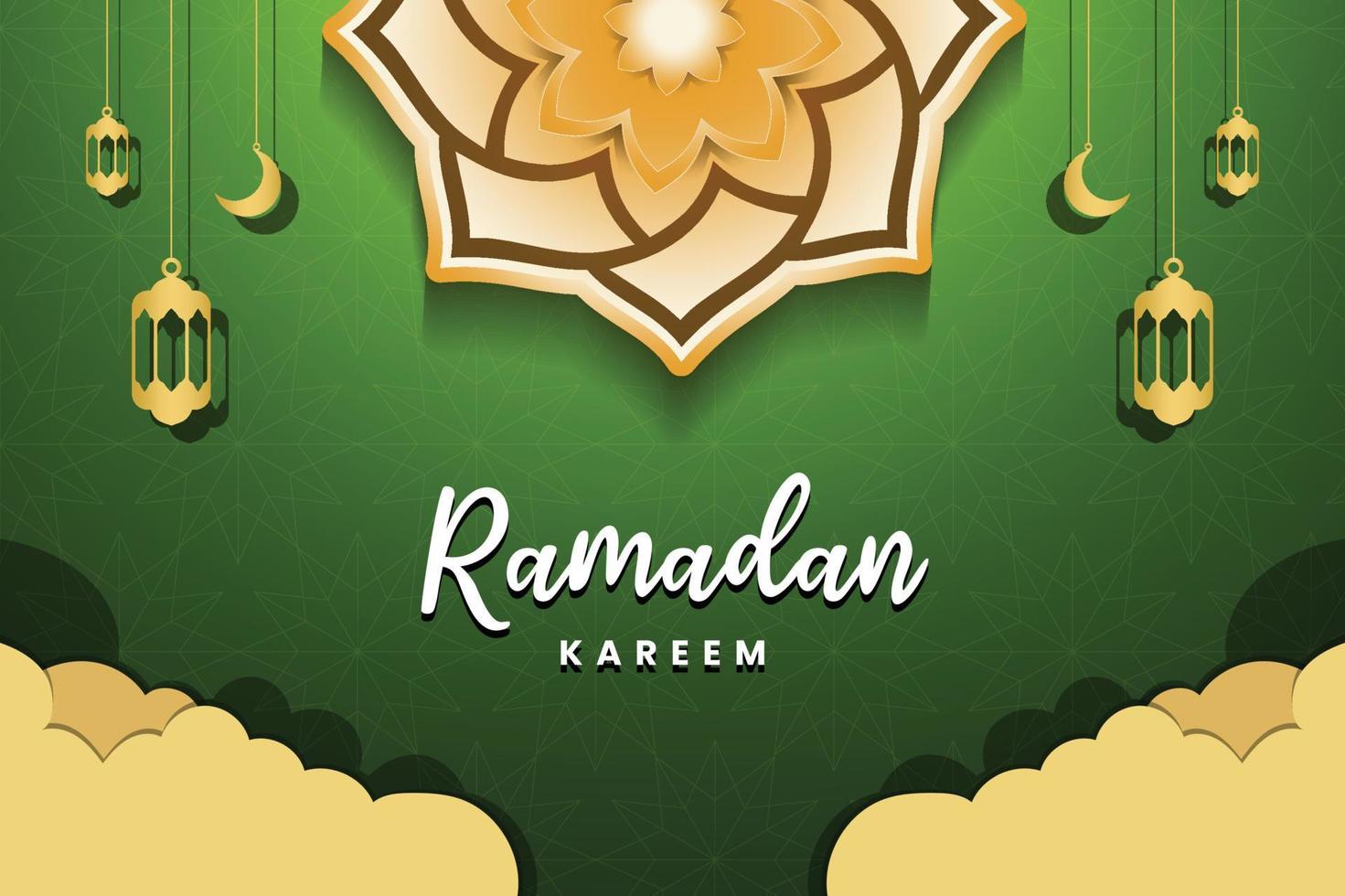 publication sur les médias sociaux du ramadan vecteur
