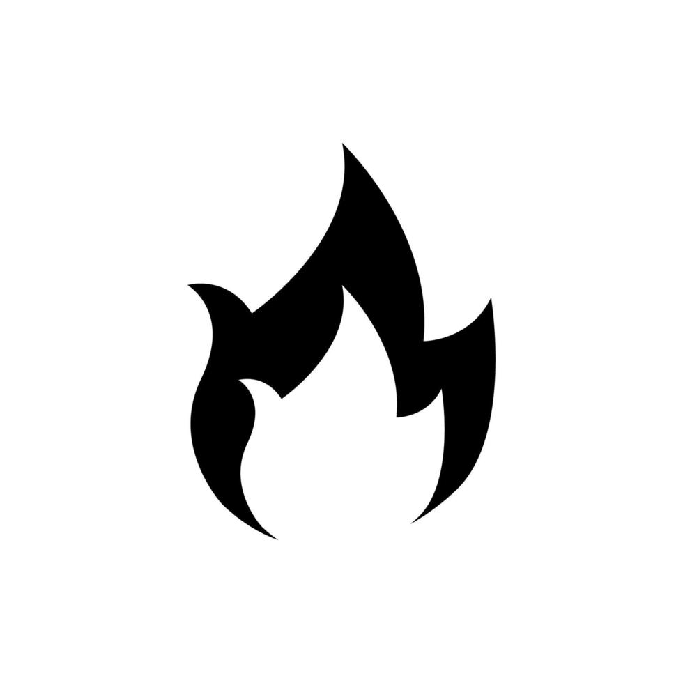 vecteur d'icône de feu. symbole de feu couvant, pompier