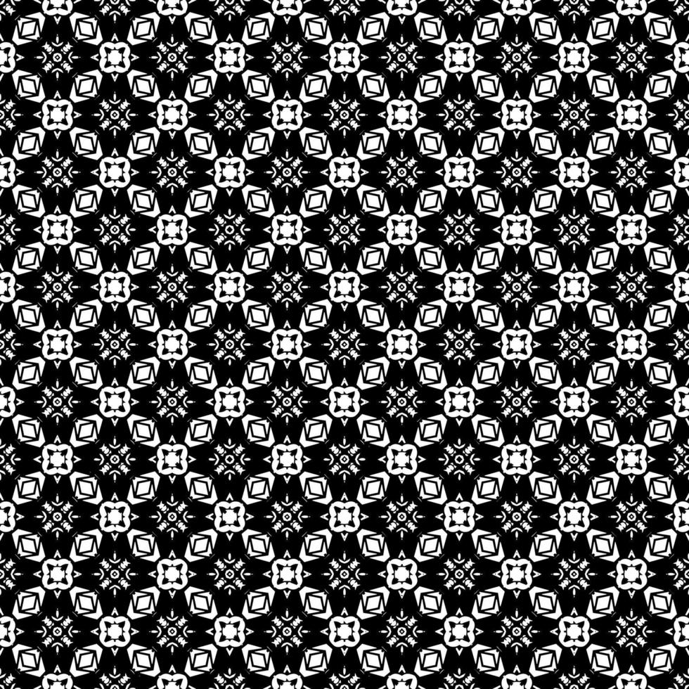 texture de modèle sans couture noir et blanc. conception graphique ornementale en niveaux de gris. ornements en mosaïque. modèle de modèle. illustration vectorielle. eps10. vecteur