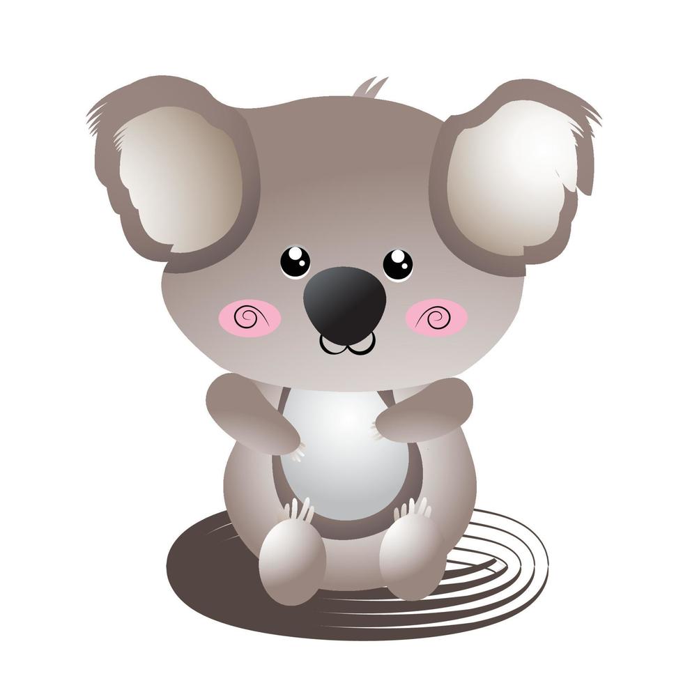 dessin animé d'un koala. animal kawaii- vecteur