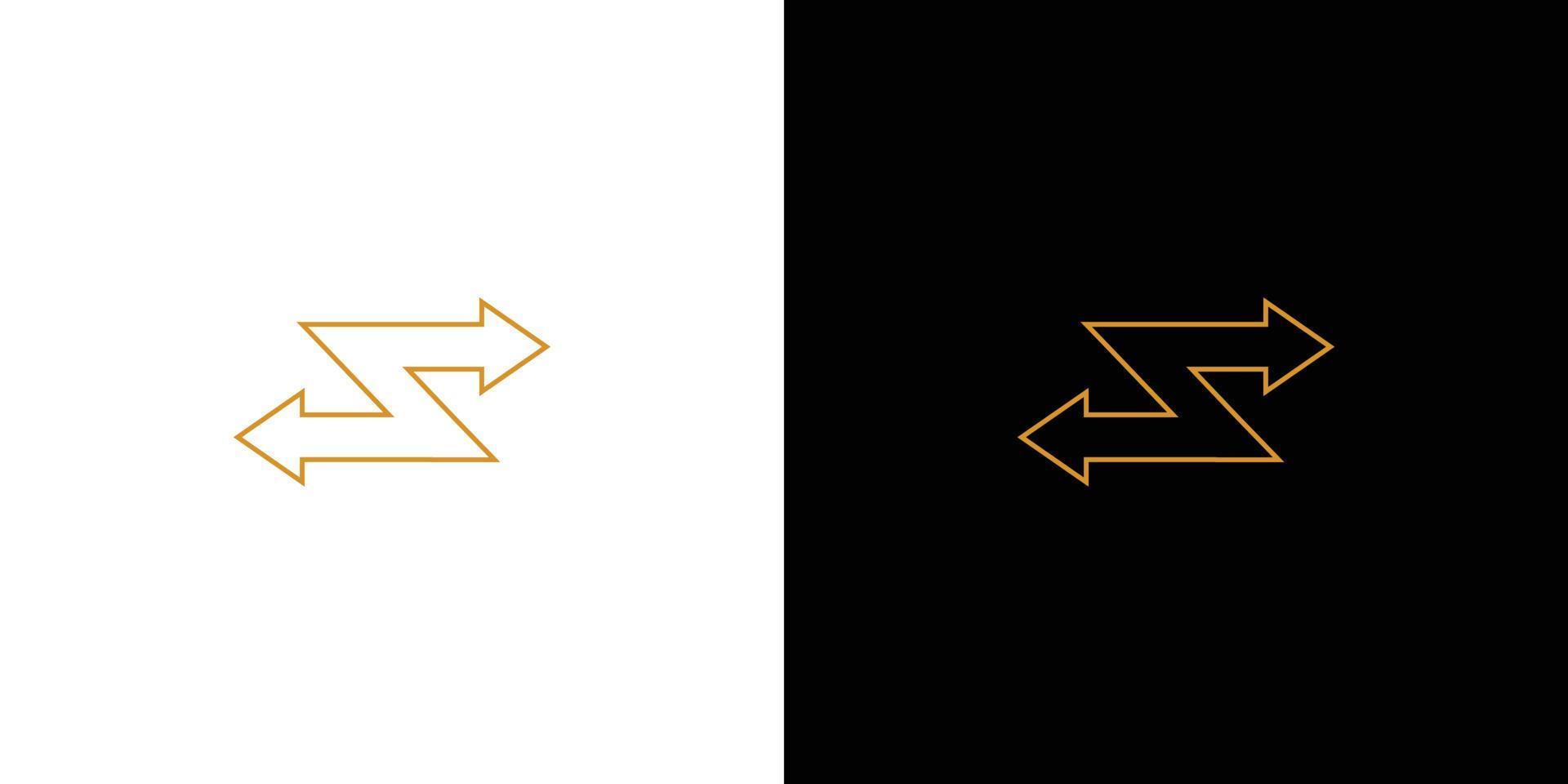 création de logo de direction lettre s unique et moderne vecteur