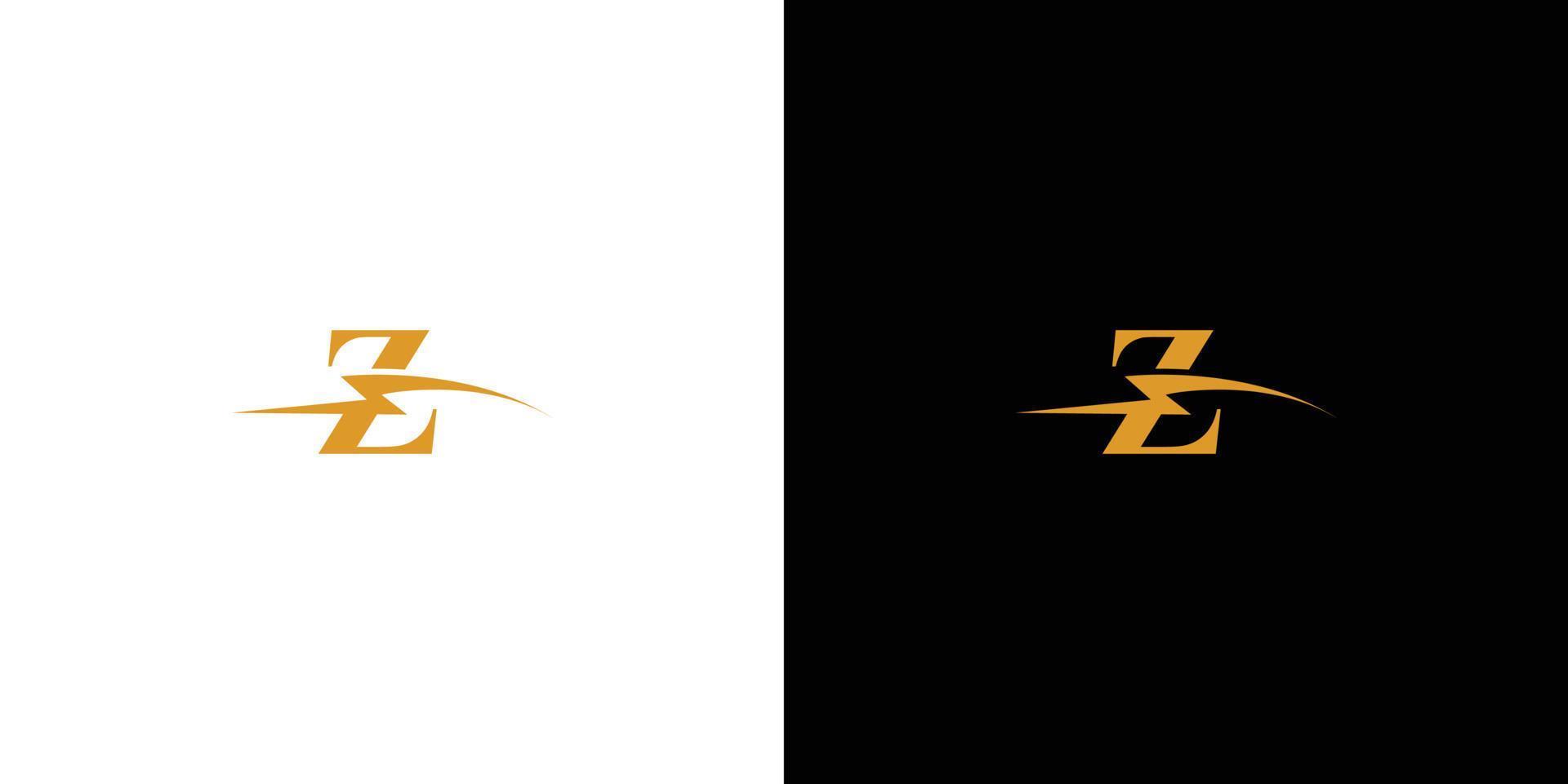 création de logo de tension initiale lettre z unique et moderne vecteur