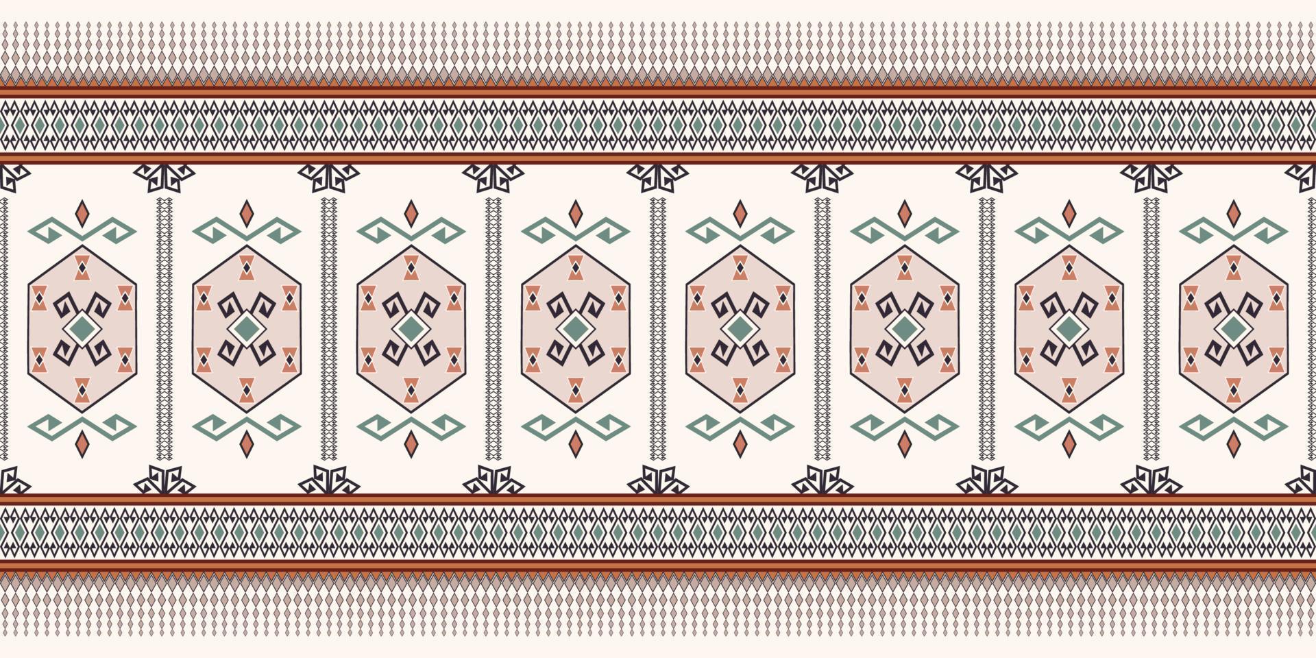 couleur marron ethnique frontière perse aztèque forme géométrique sans soudure de fond. utilisation pour le tissu, le textile, les éléments de décoration intérieure, le rembourrage, l'emballage. vecteur