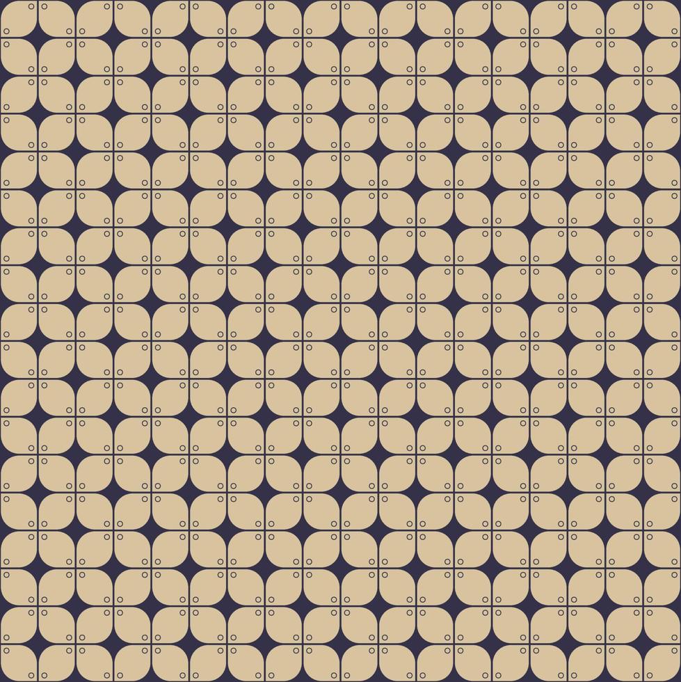 batik indonésien simple forme géométrique kawung motif sans couture fond de couleur contemporaine. utiliser pour le tissu, le textile, les éléments de décoration intérieure, l'emballage. vecteur