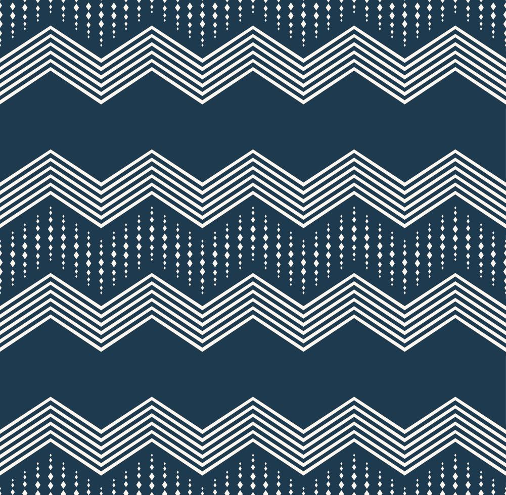 ethnique tribal simple géométrique zig zag ligne frontière forme transparente motif fond de couleur bleue. utilisation pour le tissu, le textile, les éléments de décoration intérieure, le rembourrage, l'emballage. vecteur