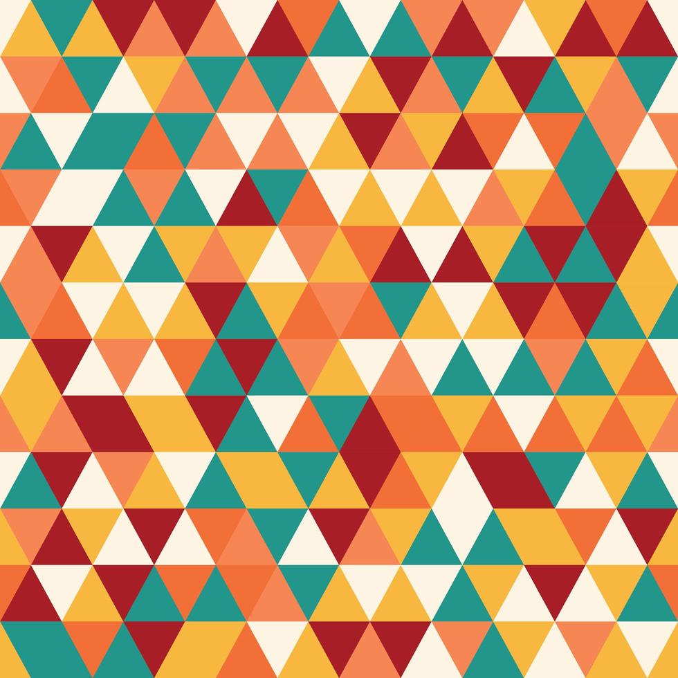 Motif géométrique sans couture avec triangles colorés vecteur