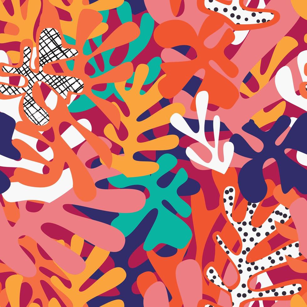 Matisse inspiré des formes design coloré vecteur