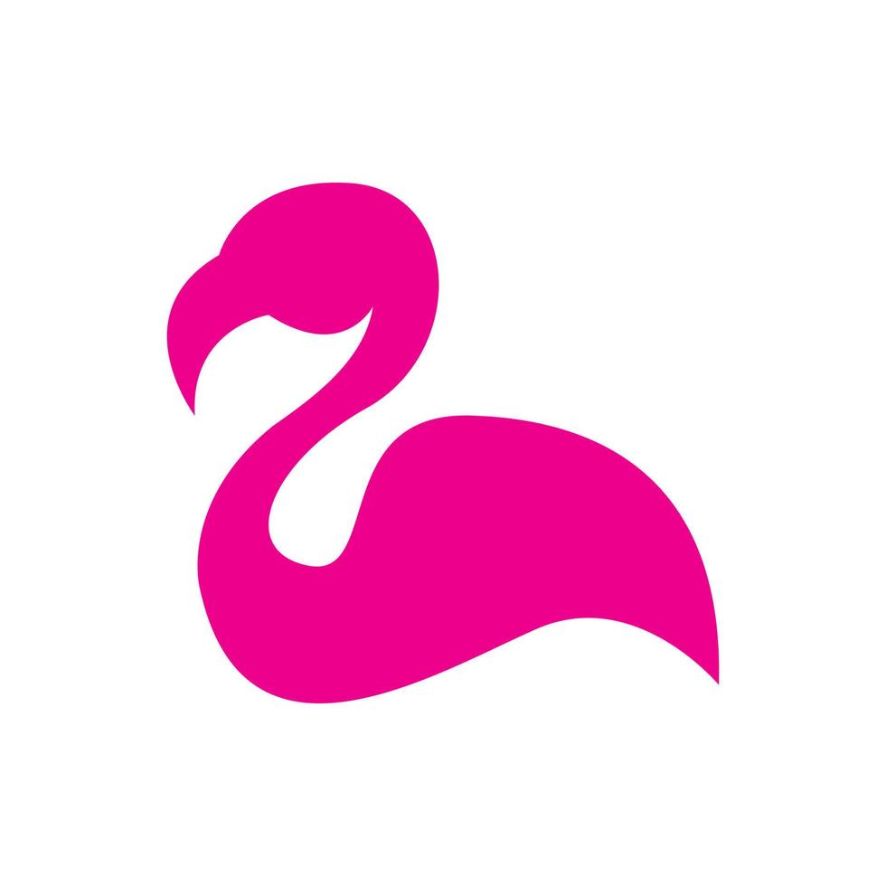 flamant rose animal logo vecteur symbole icône illustration moderne conception