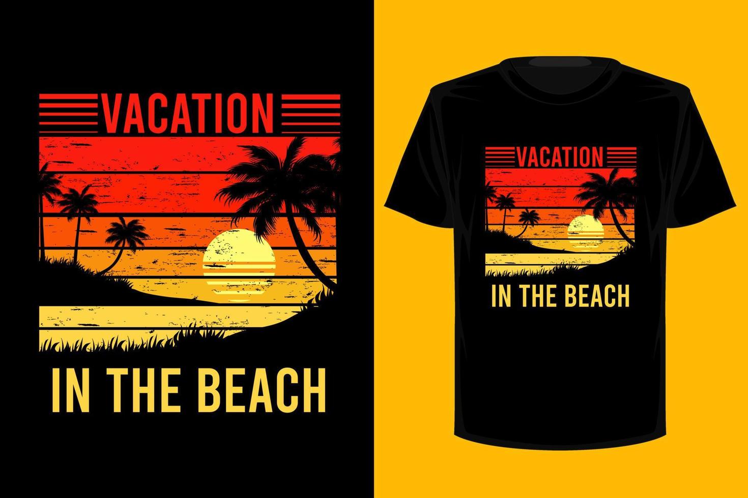 vacances à la plage conception de t-shirt rétro vintage vecteur
